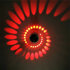 Aplique de pared decorativo moderno LED efecto espiral para salón