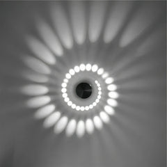 Aplique de pared decorativo moderno LED efecto espiral para salón