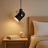 Lámpara Colgante LED de Metal Estilo Macaron Giratoria para Dormitorio o Mesita de Noche