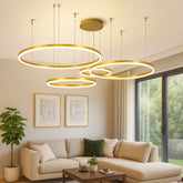 Lámpara Colgante Moderna Minimalista en Forma de Anillo para Sala de Estar