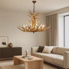 Lámpara Colgante de Estilo Rústico con Astas de Ciervo para Salón