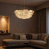 Lámpara de diseño colgante LED en metal con forma floral para salón