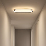 Lámpara de techo LED moderna y ovalada para pasillos con luz suave