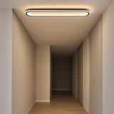 Lámpara de techo LED moderna y ovalada para pasillos con luz suave