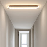 Lámpara de techo LED moderna y ovalada para pasillos con luz suave