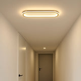 Lámpara de techo LED moderna y ovalada para pasillos con luz suave