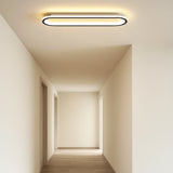 Lámpara de techo LED moderna y ovalada para pasillos con luz suave