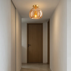 Lampara de techo para pasillo de vidrio esferica moderna con LED