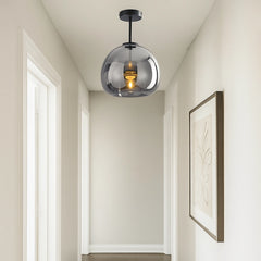 Lampara de techo para pasillo de vidrio esferica moderna con LED