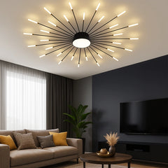 Lámpara de techo sputnik regulable de metal de estilo moderno para salón