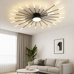 Lámpara de techo sputnik regulable de metal de estilo moderno para salón