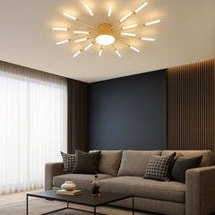 Lámpara de techo sputnik regulable de metal de estilo moderno para salón