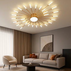 Lámpara de techo sputnik regulable de metal de estilo moderno para salón