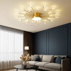 Lámpara de techo sputnik regulable de metal de estilo moderno para salón