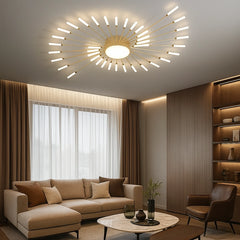 Lámpara de techo sputnik regulable de metal de estilo moderno para salón