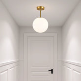 Lámpara de Techo LED Nórdica de Bola de Vidrio con Protección Ocular para Pasillo