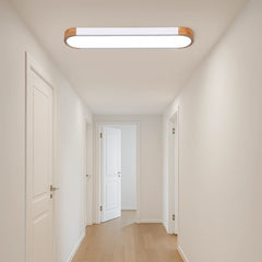 Lámpara de Techo para Pasillo LED Nórdica de Madera Ovalada