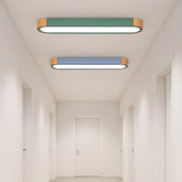 Lámpara de Techo para Pasillo LED Nórdica de Madera Ovalada