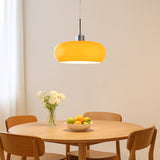 Lámpara colgante de vidrio Bauhaus LED regulable en altura para comedor