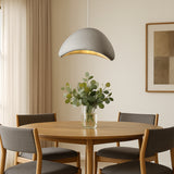 Lámpara colgante Japandi de resina con LED regulable en altura para comedor