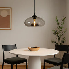 Lámpara colgante de vidrio de colores redonda para comedor