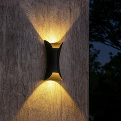 Aplique LED Exterior Bidireccional Moderno Curvo Impermeable Anticorrosión