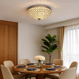 Lámpara de techo de cristal LED elegante semiesférica para comedor