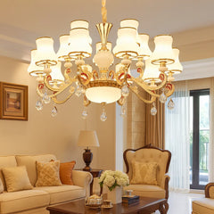 Lámpara Colgante de Cristal Estilo Europeo en Aleación de Zinc