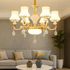 Lámpara Colgante de Cristal Estilo Europeo en Aleación de Zinc