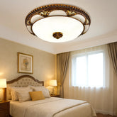 Lámpara de Techo LED Vintage de Vidrio Redonda para Dormitorio