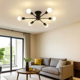 Lámpara de techo Sputnik moderna de metal con LED regulable para salón