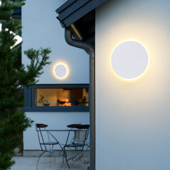 Aplique exterior redondo de estilo moderno con sensor de movimiento