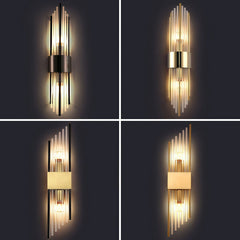 Aplique de pared de cristal moderno LED de diseño elegante para salón
