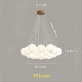 Lámpara colgante de varias luces moderna de cristal con diseño Bubble para salón
