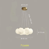 Lámpara colgante de varias luces moderna de cristal con diseño Bubble para salón