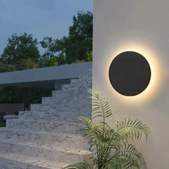 Aplique exterior redondo moderno LED IP65 para porche