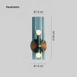 Aplique de pared de diseño moderno LED de vidrio para mesita de noche