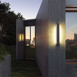Aplique de pared exterior bidireccional moderno de terrazo rectangular IP67
