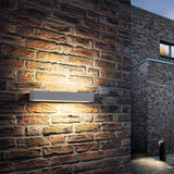 Aplique de pared exterior bidireccional moderno de terrazo rectangular IP67