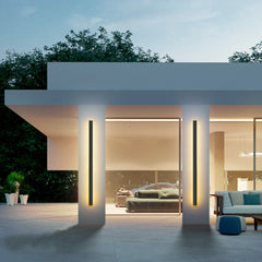 Aplique de Pared LED Exterior Impermeable Diseño Lineal para Porche