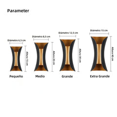 Aplique exterior bidireccional LED de metal diseño moderno para porche