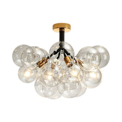 Lámpara de Techo de Vidrio con Diseño de Burbujas Creativas