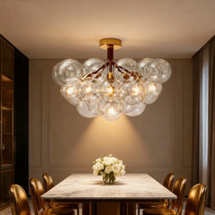 Lámpara de Techo de Vidrio con Diseño de Burbujas Creativas