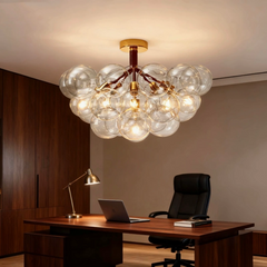 Lámpara de Techo de Vidrio con Diseño de Burbujas Creativas