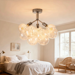 Lámpara de Techo de Vidrio con Diseño de Burbujas Creativas