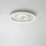 Ventilador de techo moderno silencioso con luz LED regulable para dormitorio
