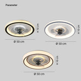 Ventilador de techo moderno con luz LED silencioso y temporizador para dormitorio