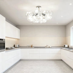 Lámpara de Techo de Vidrio con Diseño de Burbujas Creativas