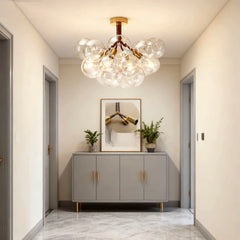 Lámpara de Techo de Vidrio con Diseño de Burbujas Creativas