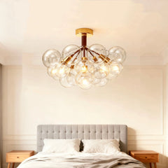 Lámpara de Techo de Vidrio con Diseño de Burbujas Creativas